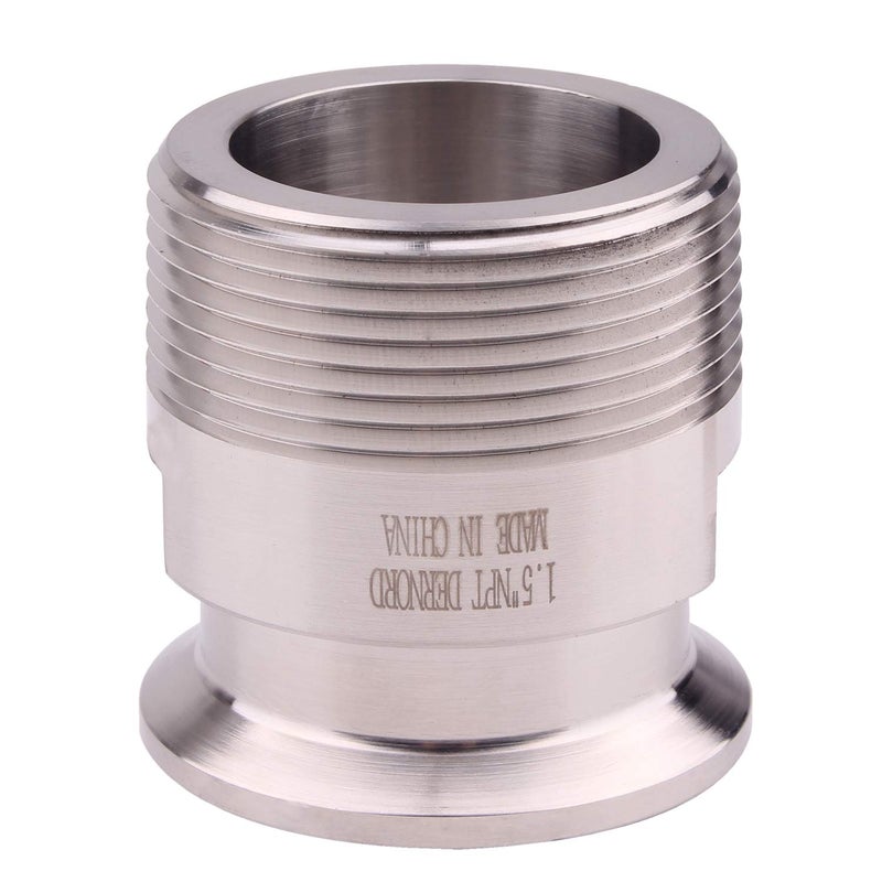 DERNORD 1.5''Tri clamp Adapter to 1.5 inch MNPT Thread Ferrule Sanitary Pipe Fitting - Image 1
